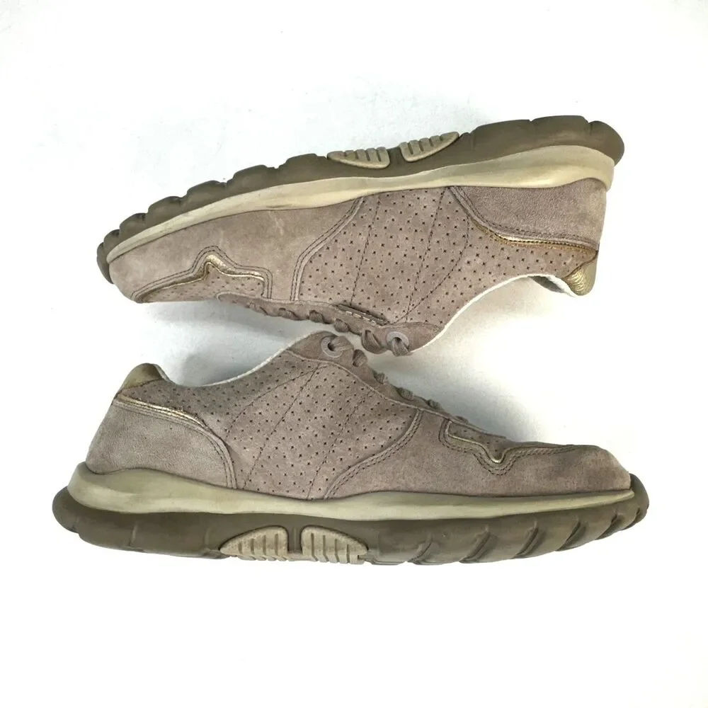 Taos Womens Lifestyle Tan Suede Comfort Cushioned Sneaker Shoes Size US 9.5